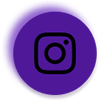 Instagram icon in black inside a neumorphic violet circle
